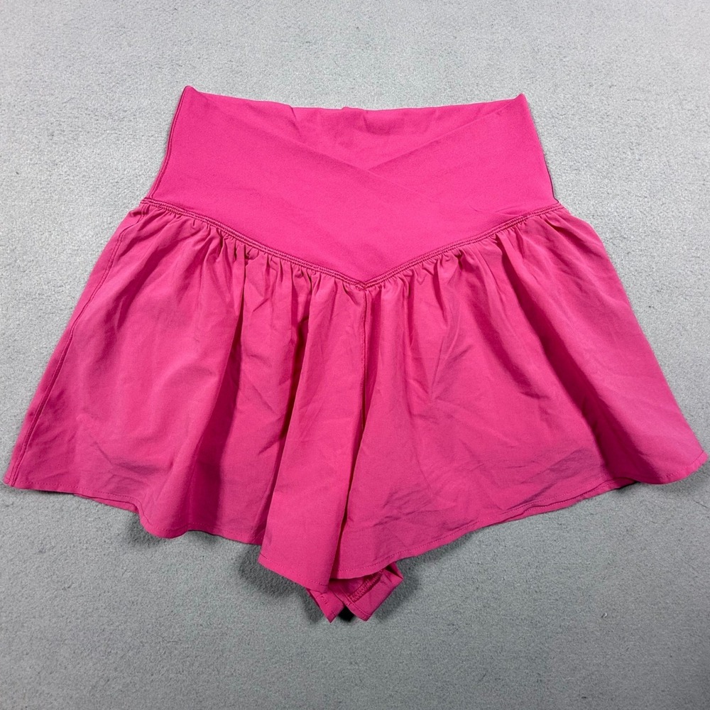 OFFLINE by Aerie Pink Real Me Crossover Skirt Skort Womens Medium High Waisted